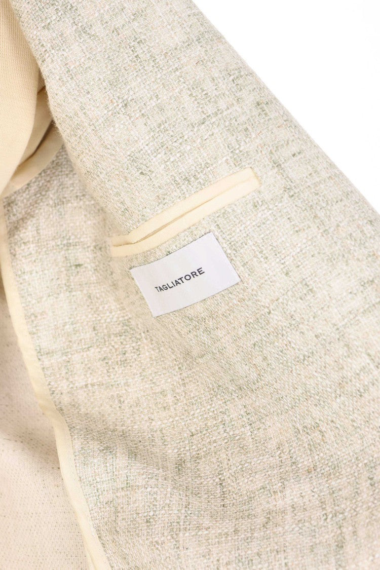 Tagliatore Montecarlo Textured Viscose-Cotton Blazer