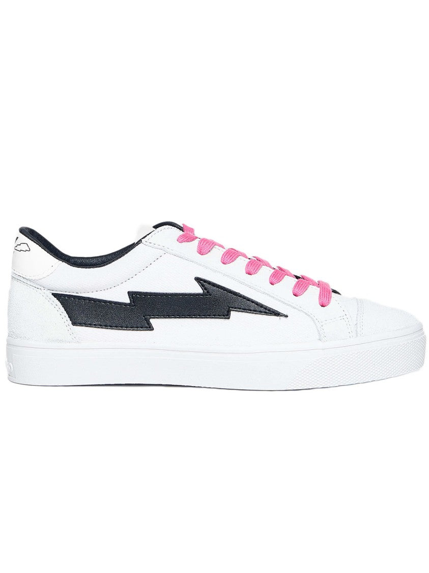 Sanyako White Cotton Sneaker, Box Bottom