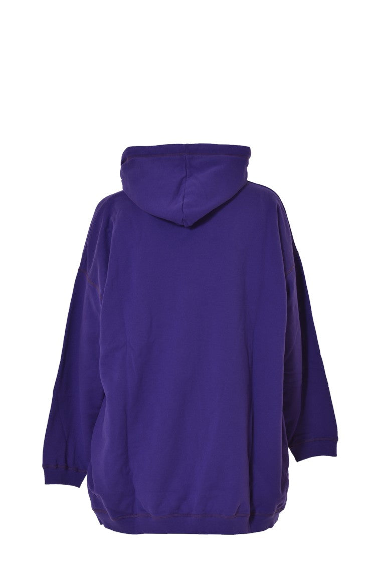 Dsquared2 Purple Cotton Icon Maxi Hoodie