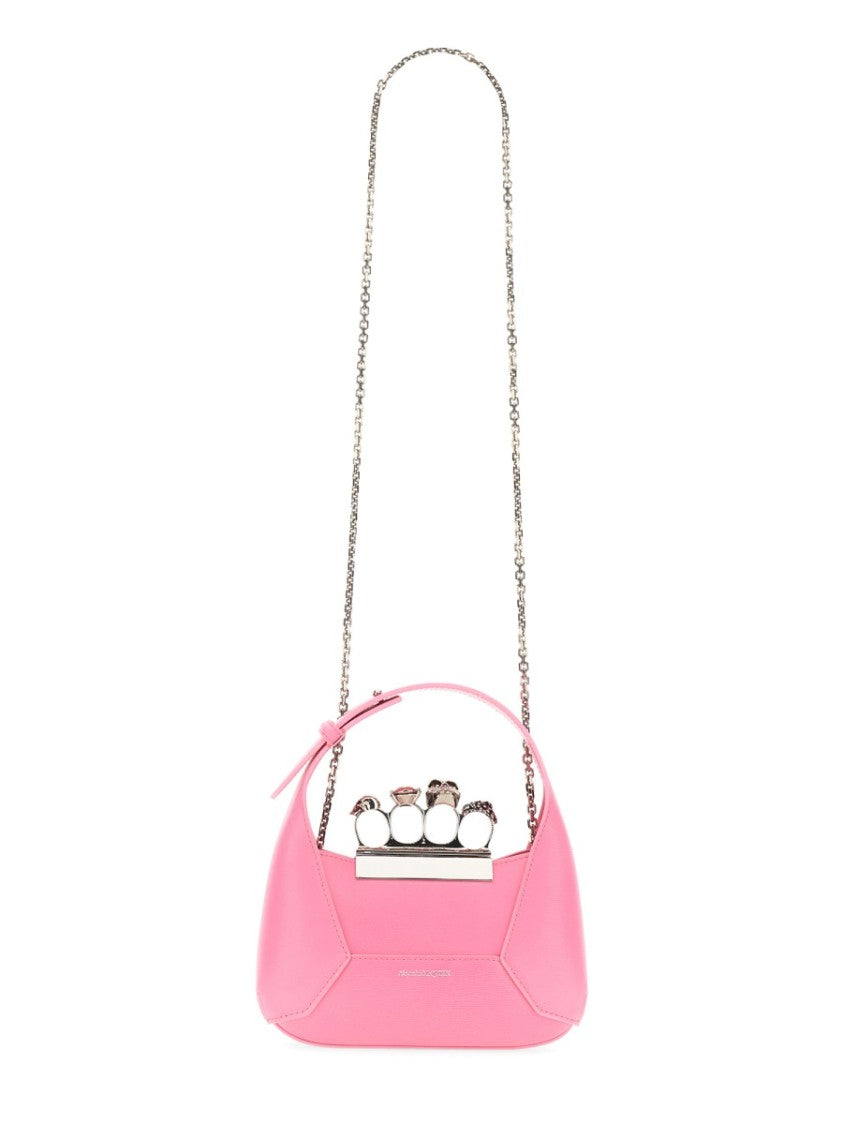 Alexander Mcqueen Jewelled Mini Hobo Bag