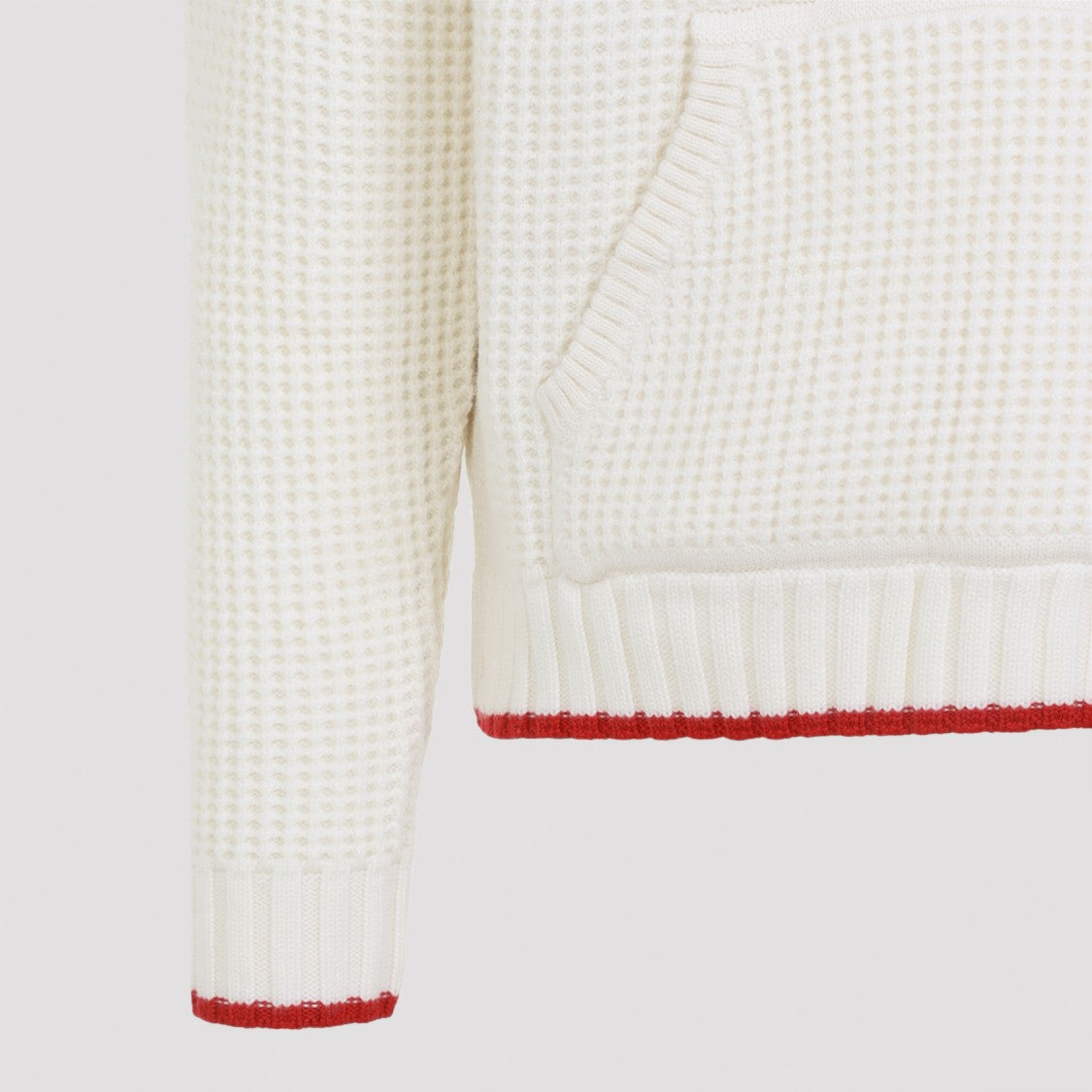 Casablanca Waffle Texture Hoodie With Tonal Hood