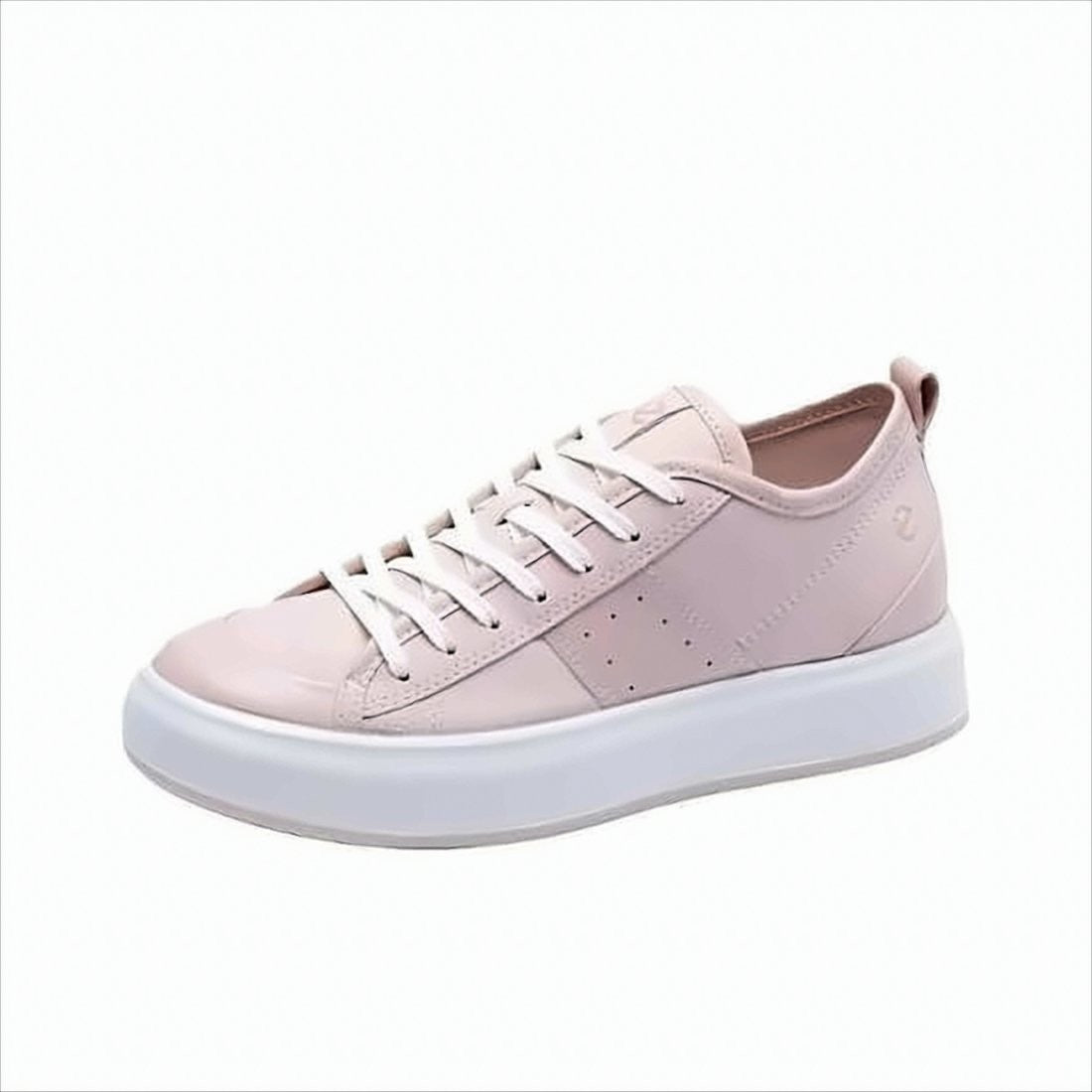 Ecco Minimalist Leather Sneakers With Rubber Sole