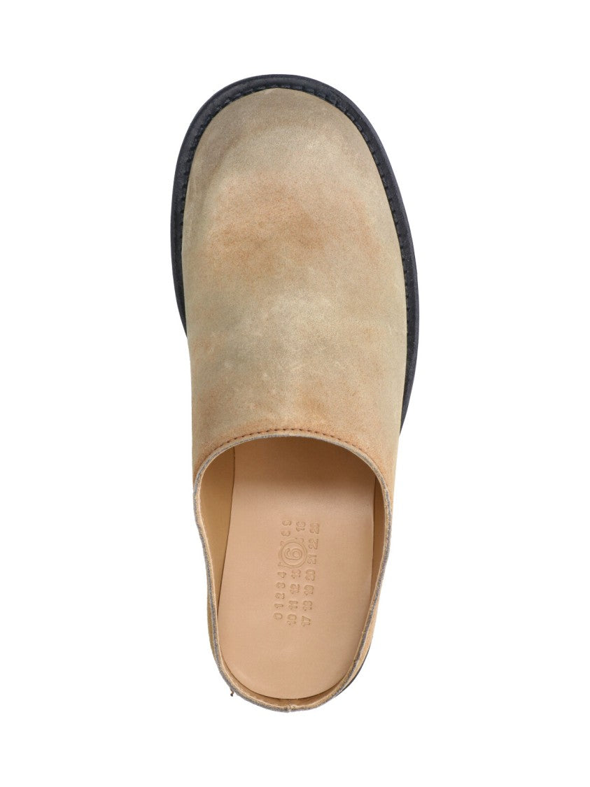 Mm6 By Maison Margiela Minimalist Slip-On Rounded Toe Sandals