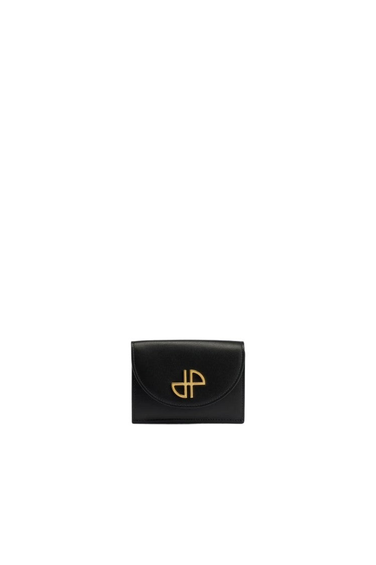 Patou Black Leather Wallet With Gold-Tone Jp Logo