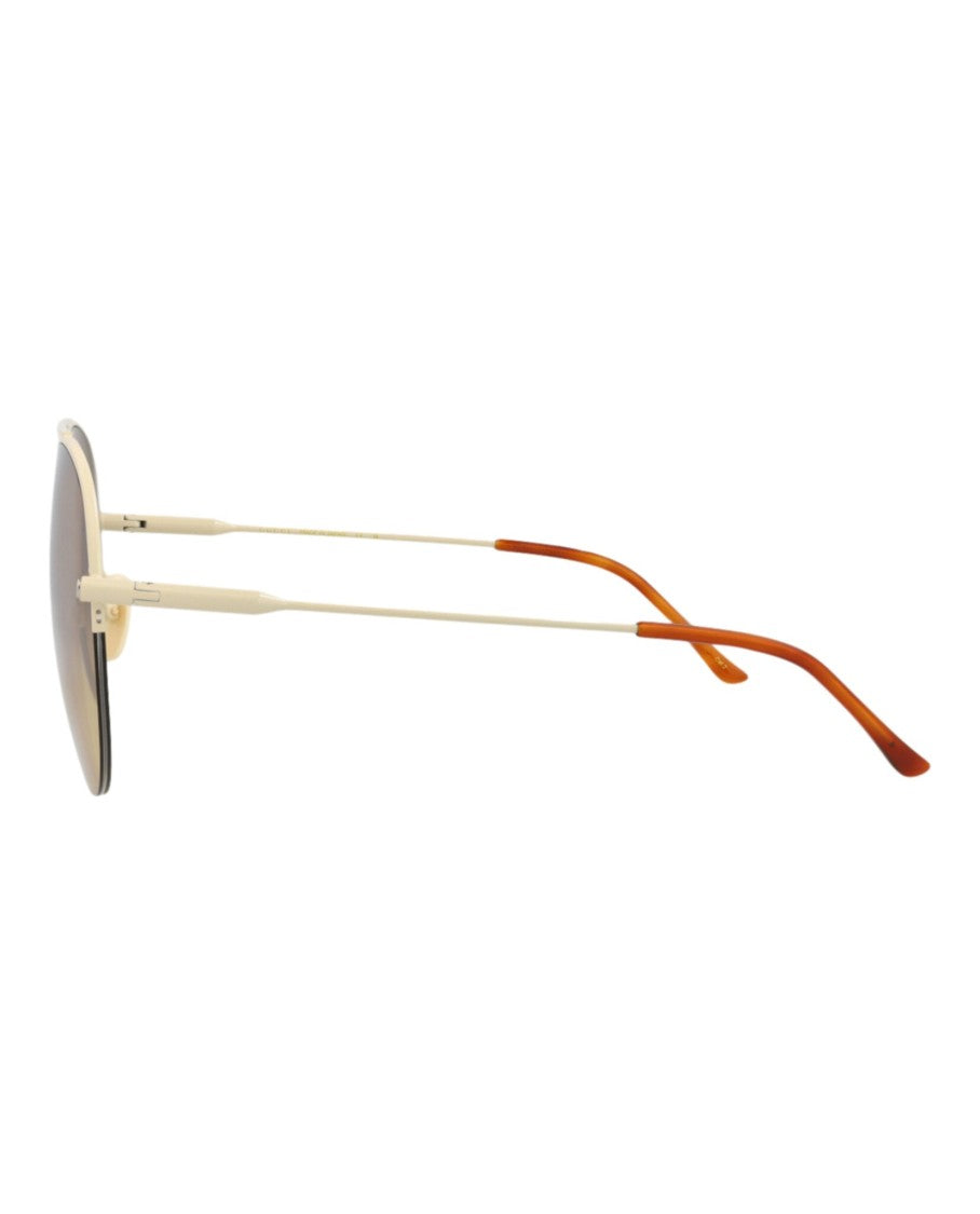 Gucci Aviator-Frame Metal Sunglasses With Gradient Lenses