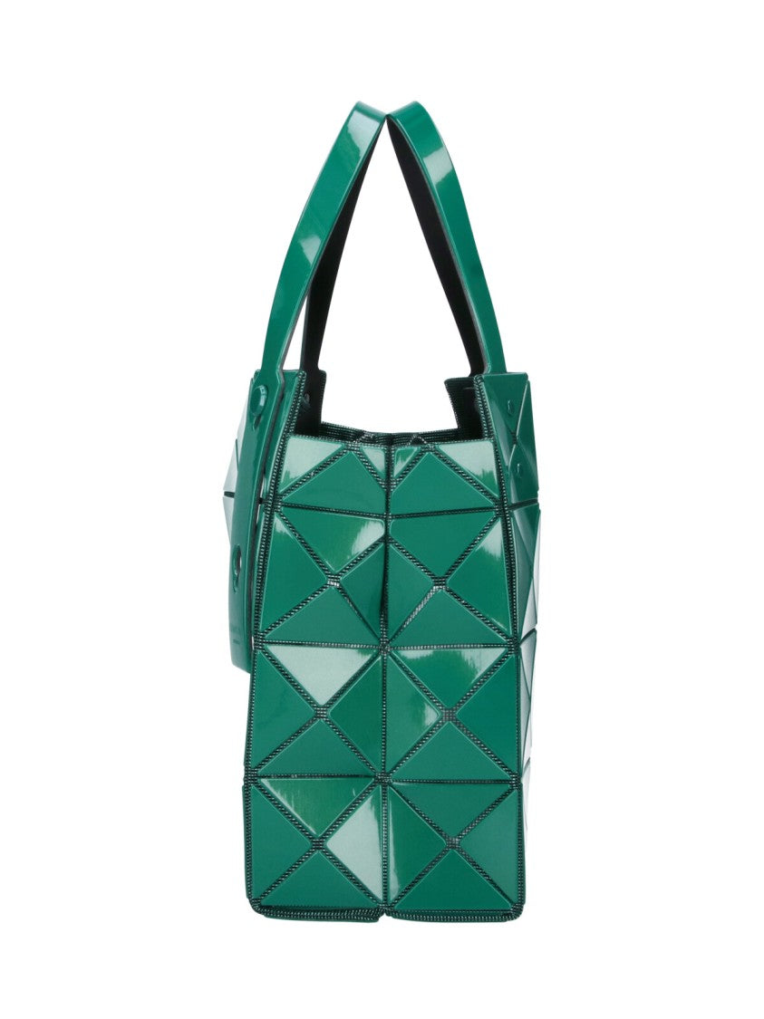 Bao Bao Issey Miyake Green Carat Glossy Pvc Geometric Panel Handbag