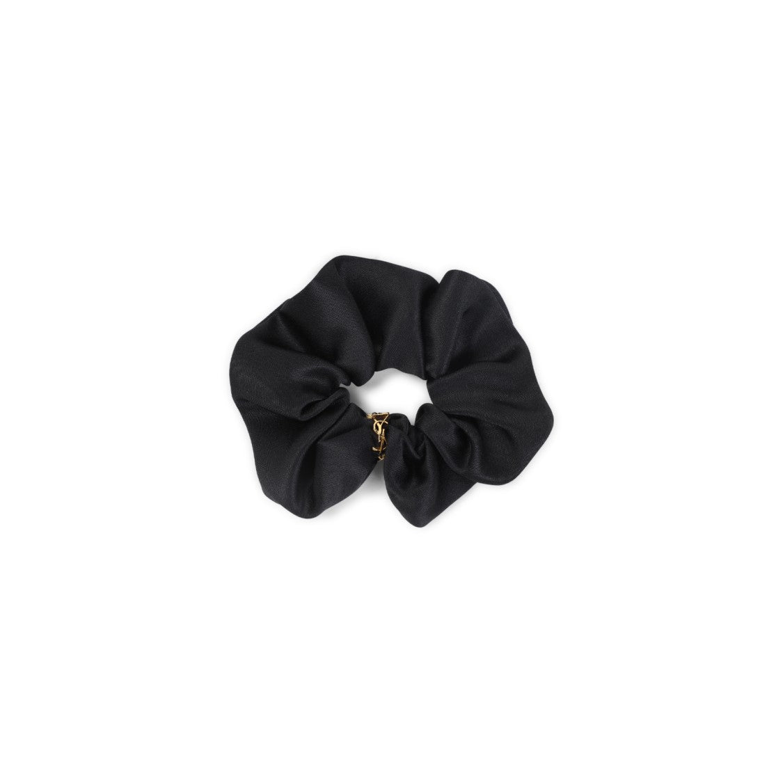 Saint Laurent Black Silk Scrunchie