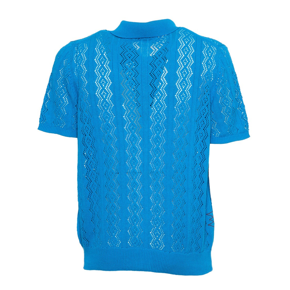 Amaranto Turquoise Knitted Polo Shirt