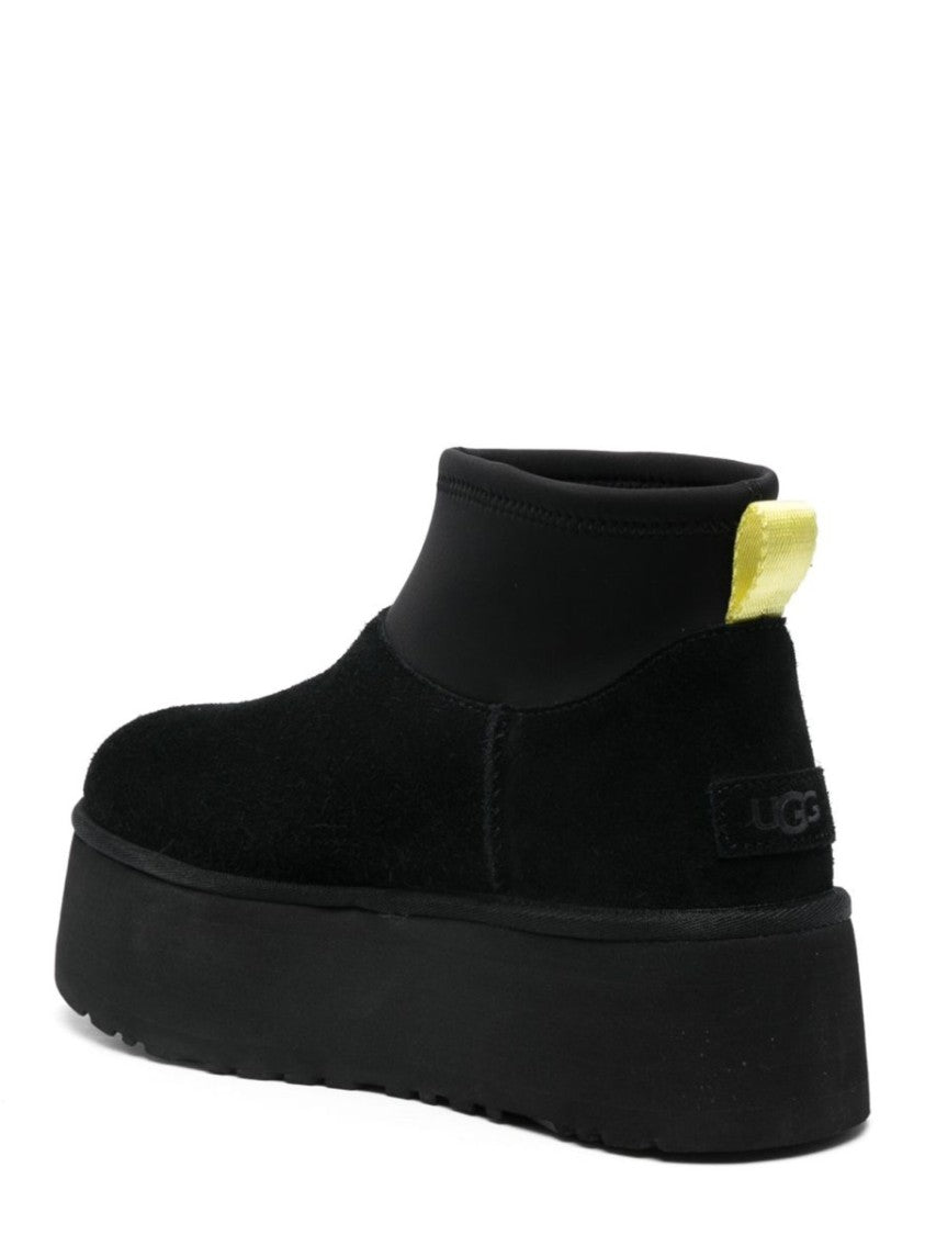 Ugg Black Classic Mini Dipper Platform Boots