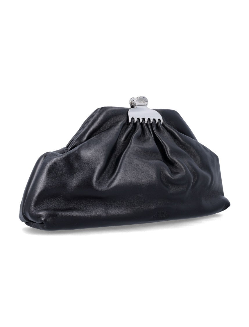 Marc Jacobs Medium Glam Plissee Leather Clutch Bag