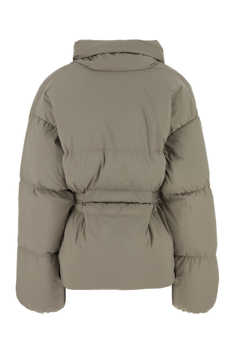 Bacon Wrap-Style Puffer Jacket With Oversized Collar