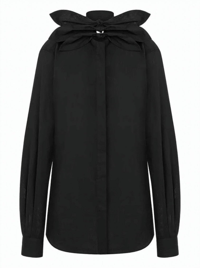 Moschino Black Blouse With Oversized Bow