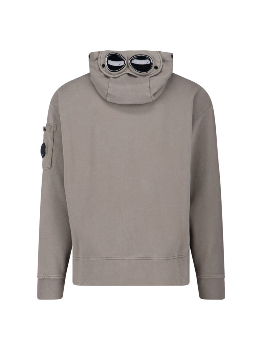 C.P. Company Logo Hoodie – Grey