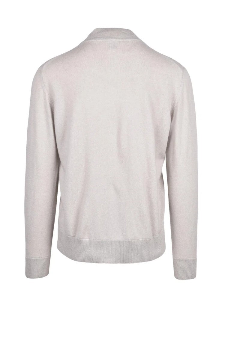 Eleventy Zip Pullover - Light Grey