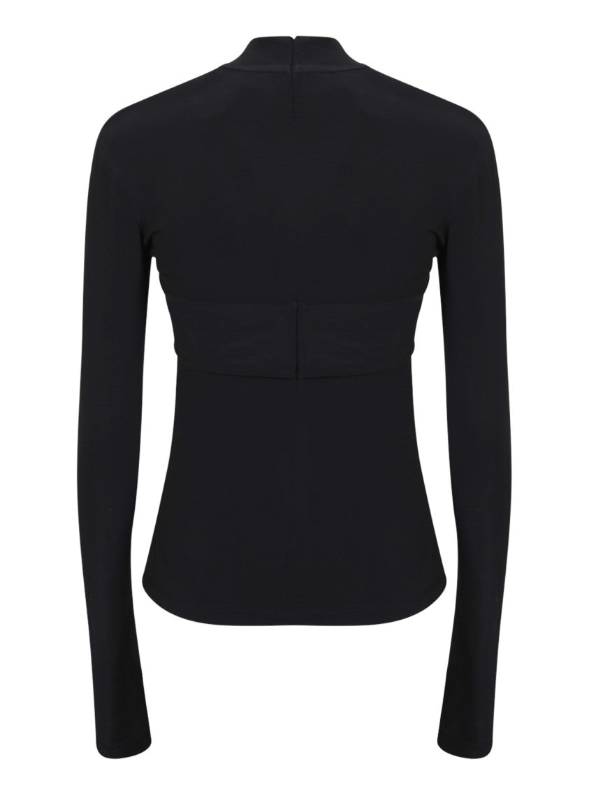 Ambush Black Heart-Shaped Neck Sweaters