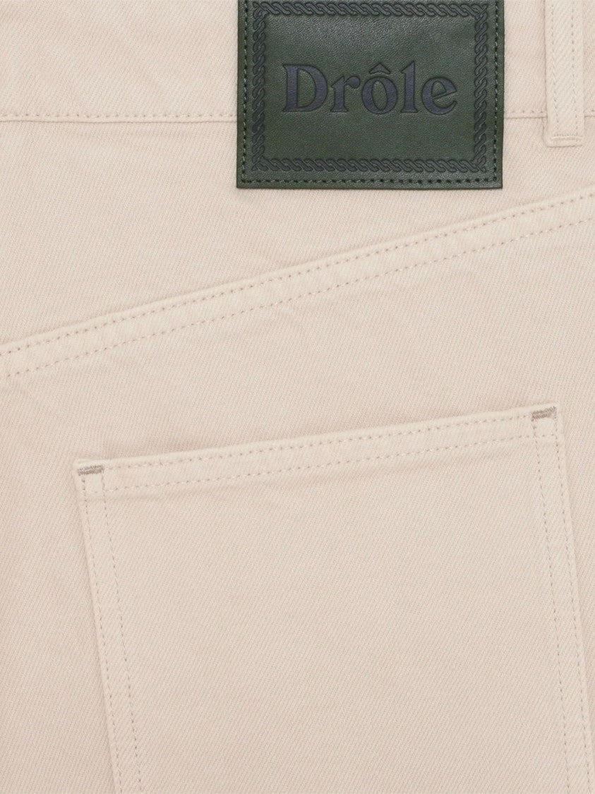 Drôle De Monsieur Straight-Cut Trousers With Distinctive Corduroy Patch