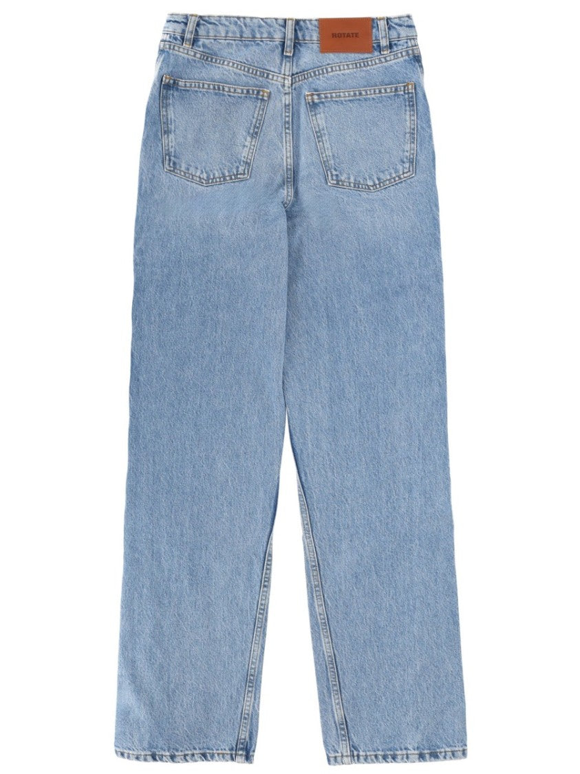 Rotate Birger Christensen Outer Seams Lace-Up Jeans