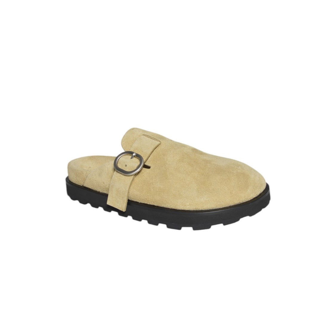 Jil Sander Camel Suede Flat Sabot