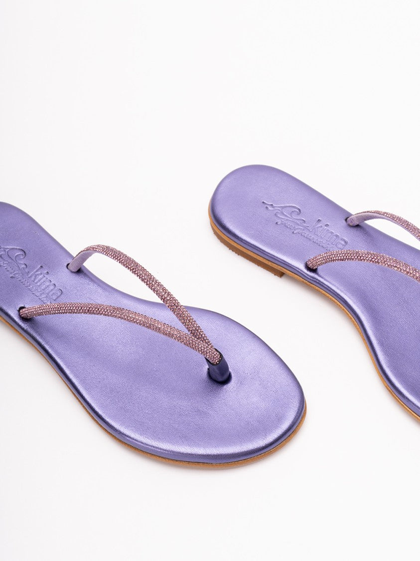Kima Purple Sandals With Delicate Straps