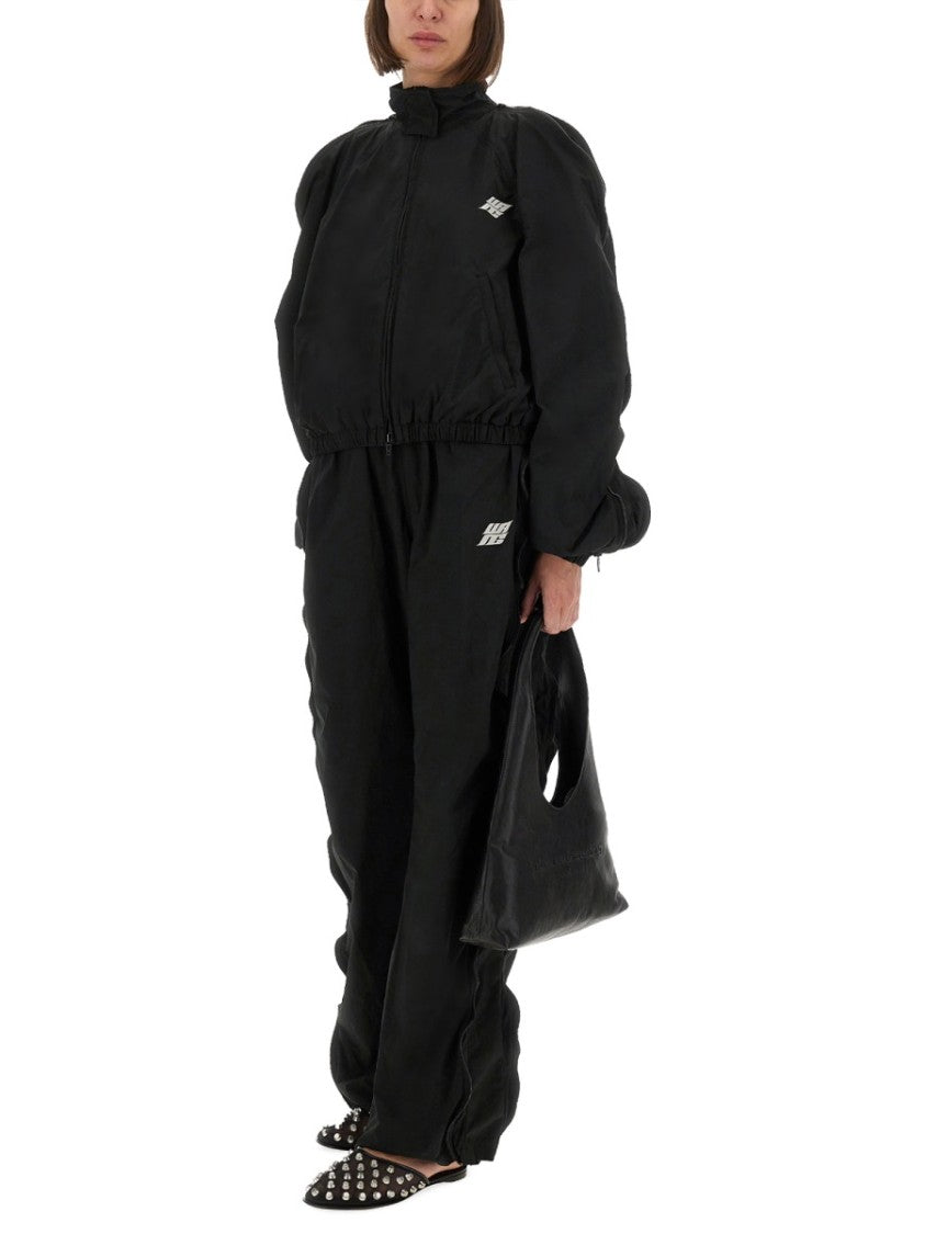 T By Alexander Wang Mid-Rise Track Pants With Unique Wavy Design