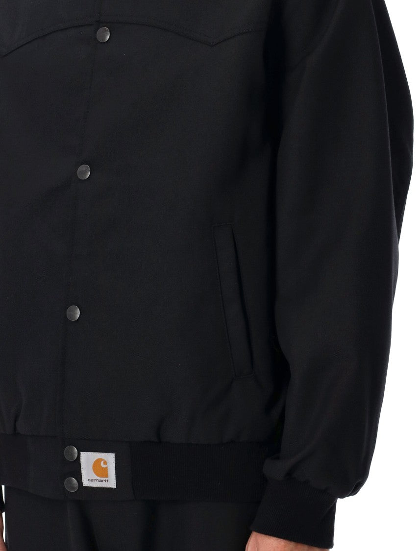 Carhartt Wip Black Canvas Wool-Blend Ray Jacket