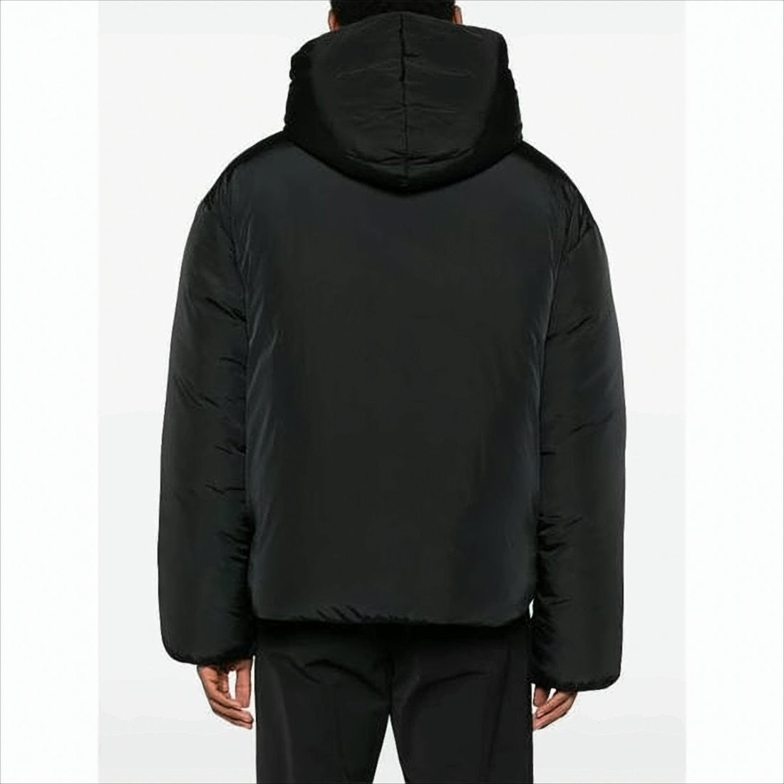 Jacquemus Boxy Black Padded Jacket With High Collar