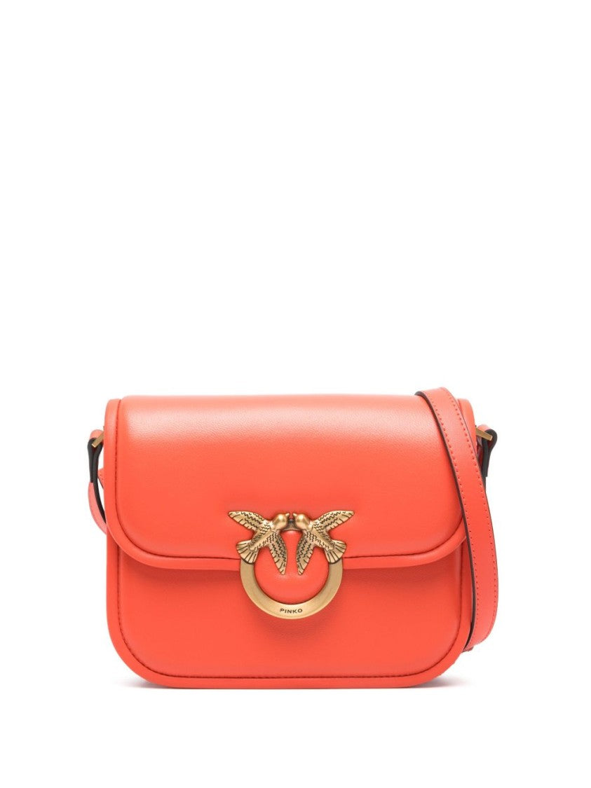 Pinko Sunset Orange Foldover Top Bag