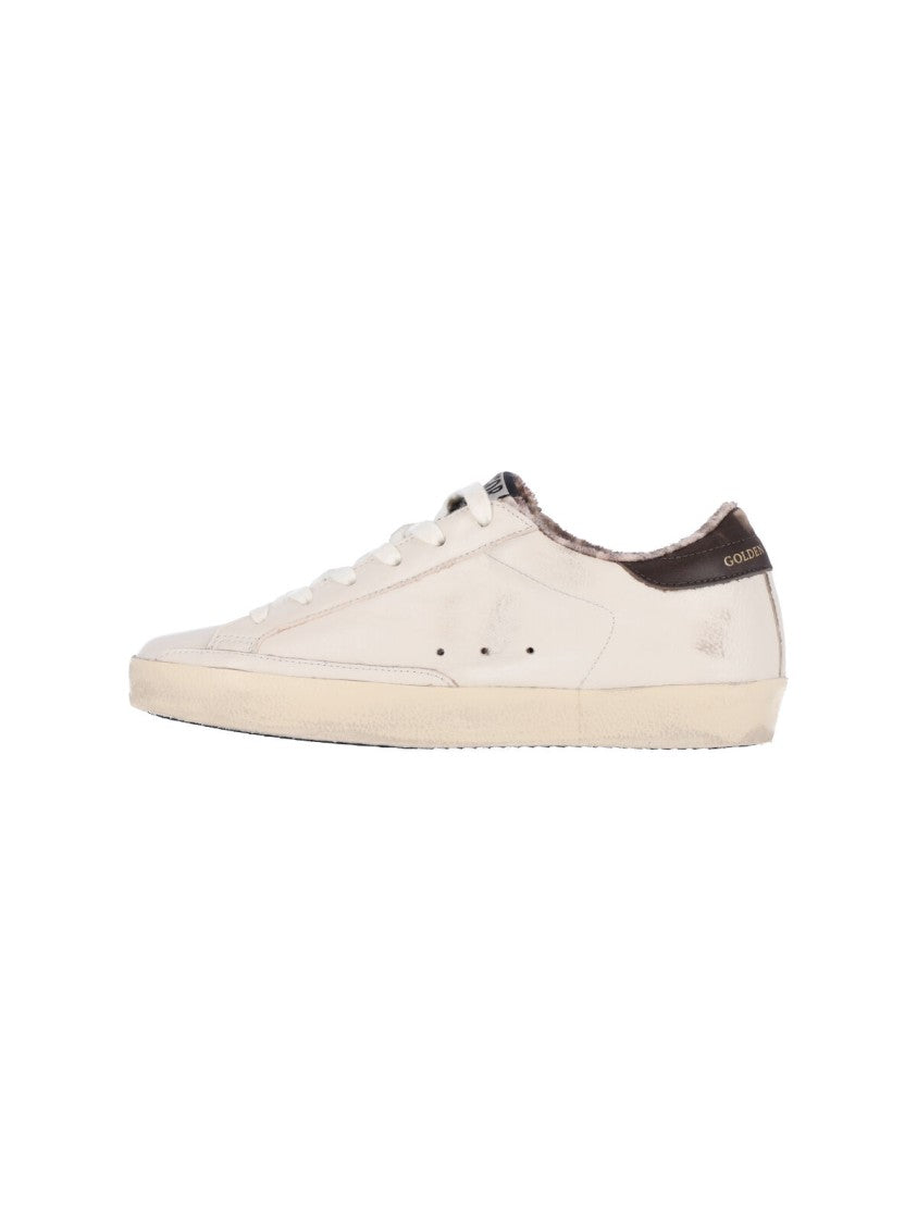 Golden Goose Cream Super-Star Leather Sneakers