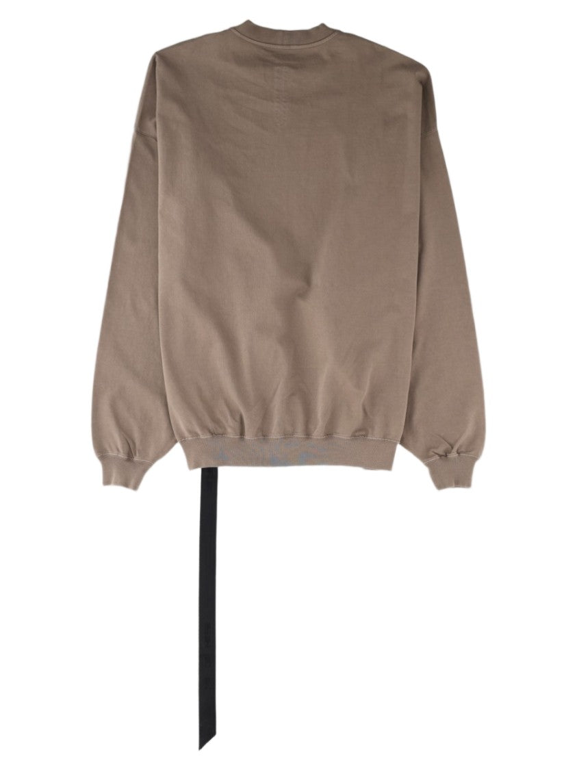 Drkshdw By Rick Owens Relaxed Fit Asymmetrical Hem Long-Sleeve Cotton T-Shirt