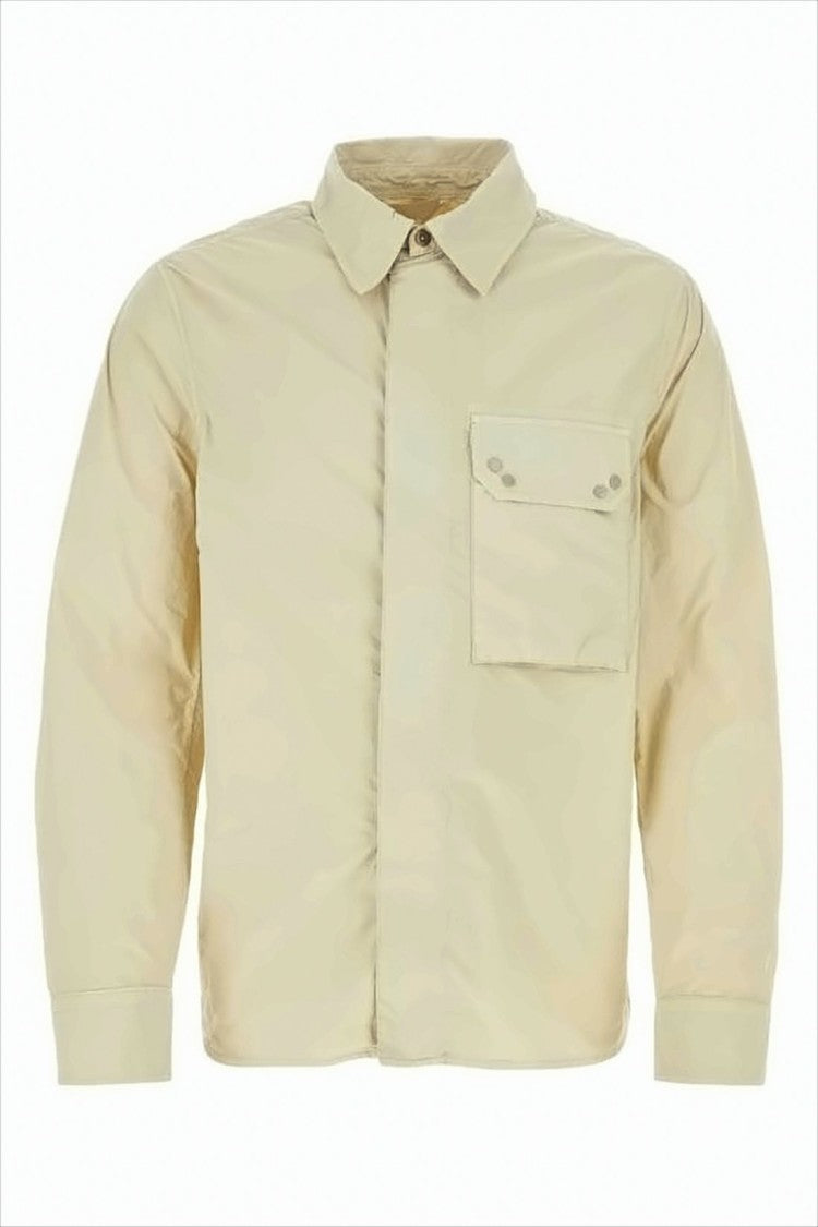 Ten C Lightweight Neutrals Jacket With Classic Collar