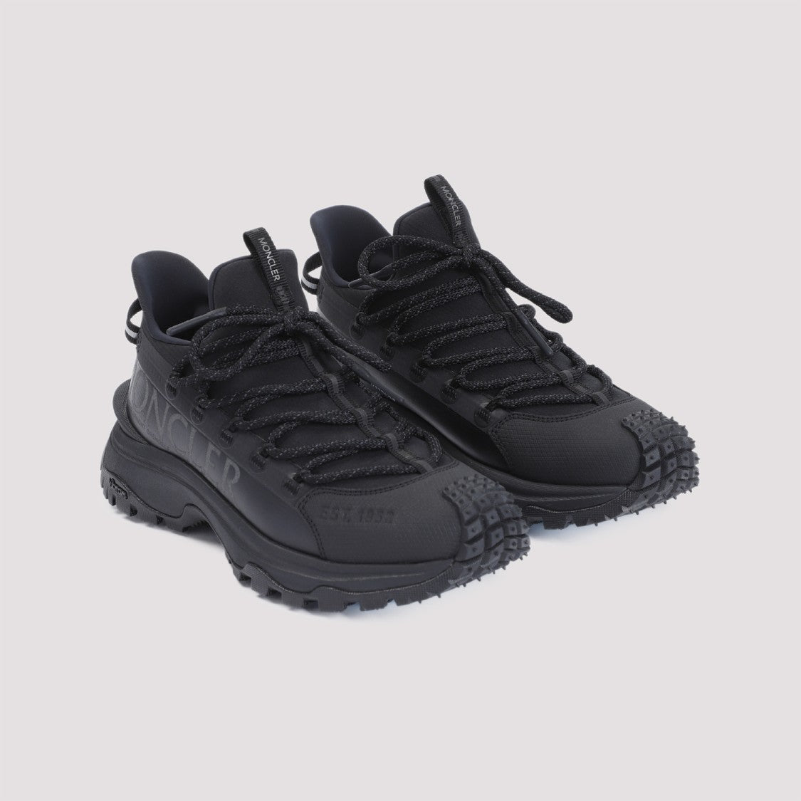 Moncler Black Lace-Up Sneakers