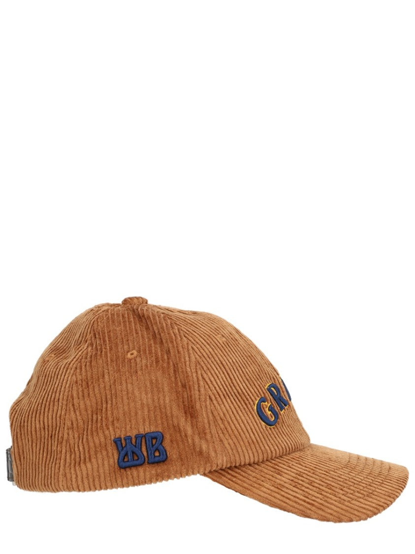 Wales Bonner Brown Corduroy Logo Baseball Hat
