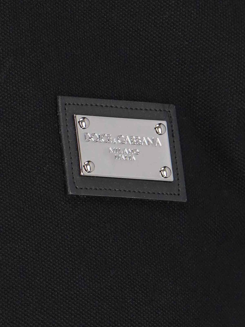Dolce & Gabbana Logo Polo Shirt – Black