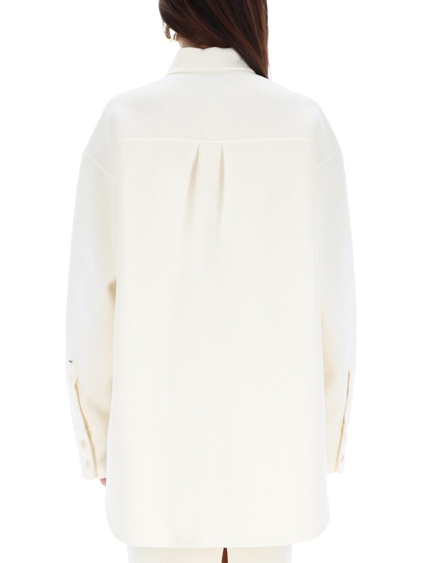 Sportmax Relaxed Virgin Wool Oversized Shirt