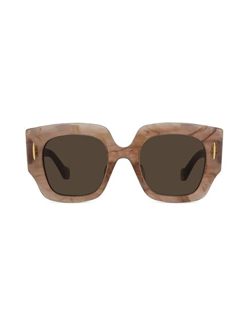 Loewe Brown Lw40129u Marbled Acetate Sunglasses