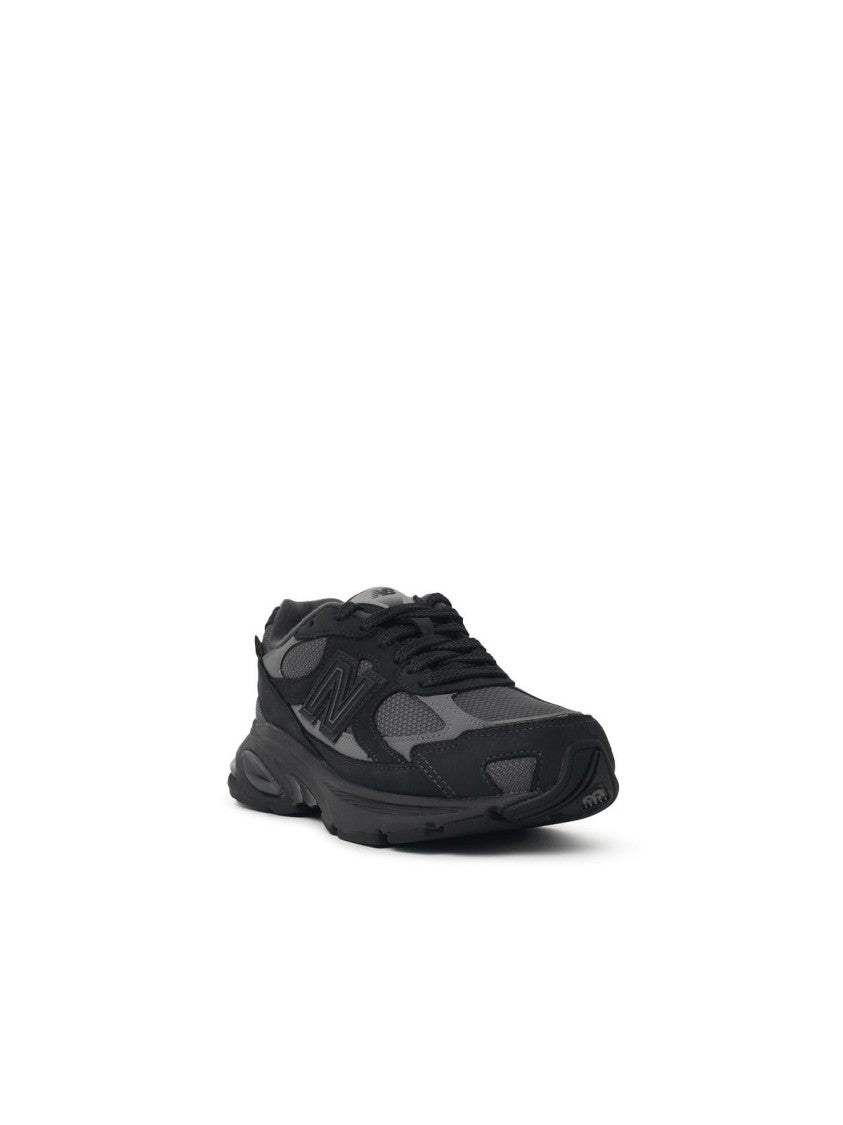 New Balance Grey Mesh Blend Sneakers With Suede Inserts And Logo Detail