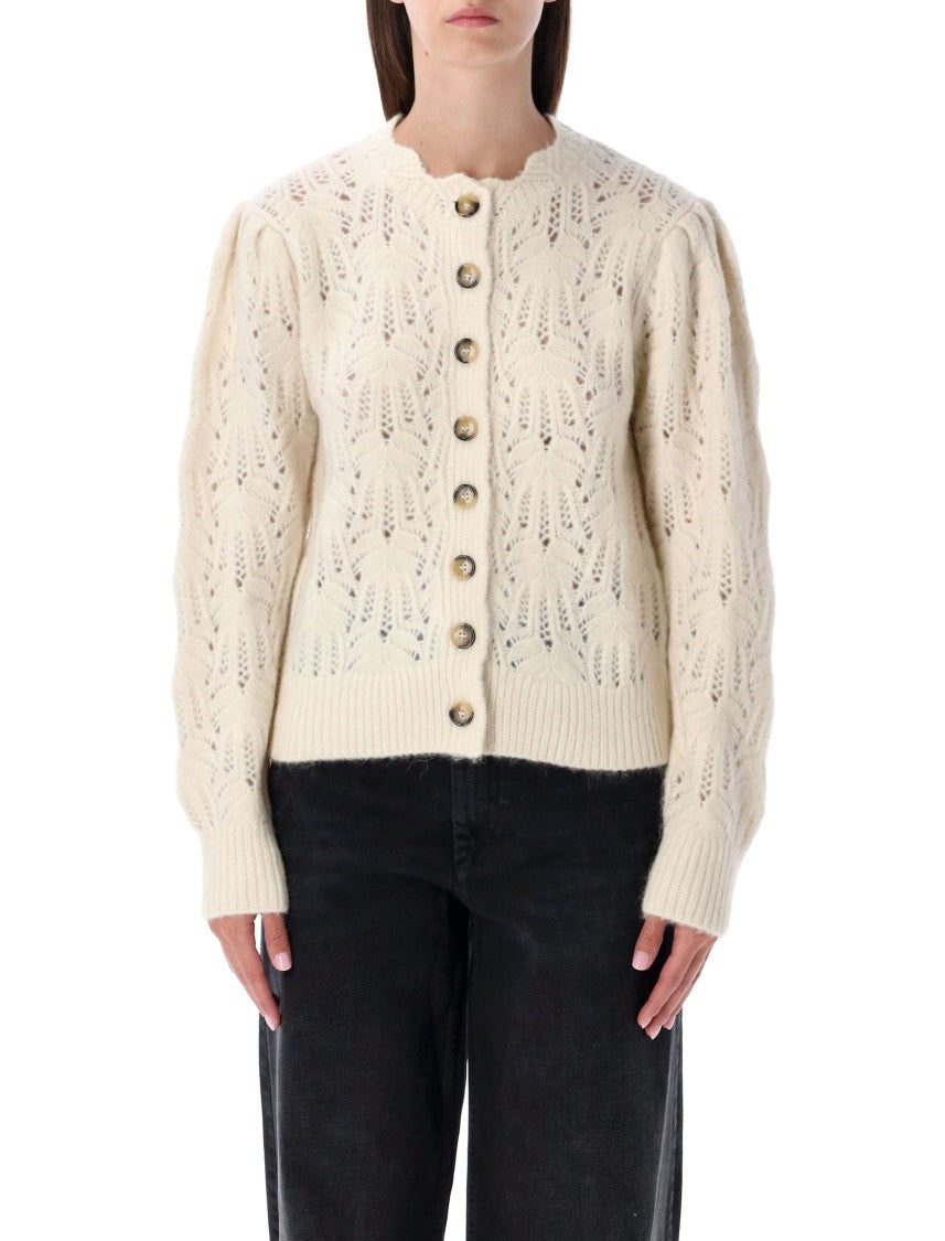 Isabel Marant Étoile Ivory Lace Knit Cardigan