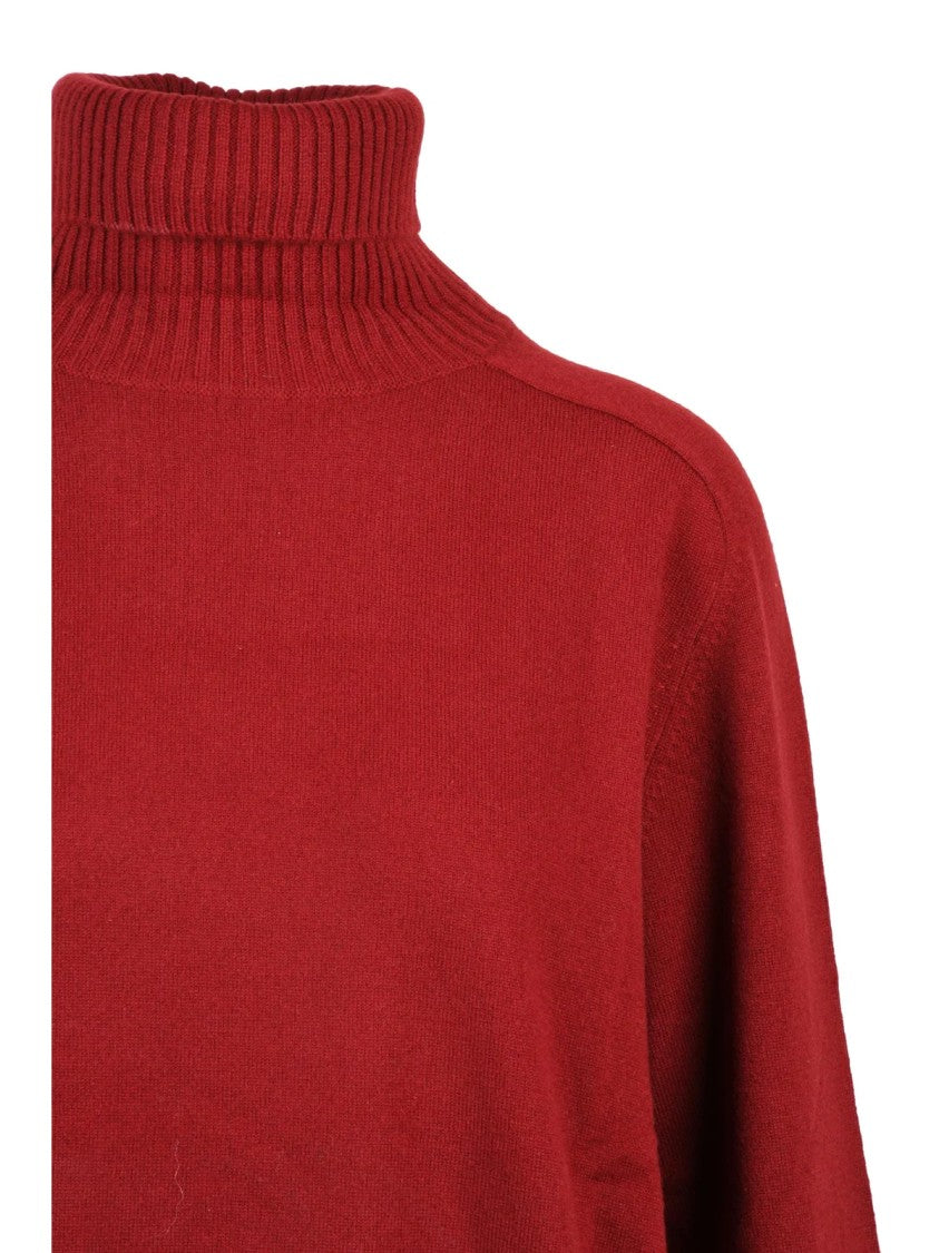 Ballantyne Cashmere Turtleneck Sweater With High Ribbed Collar And Relaxed Fit