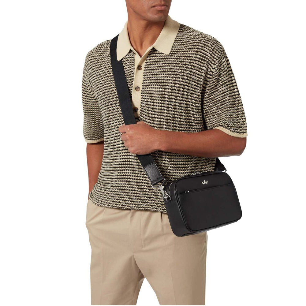 Roderer Award 5-In-1 Messenger Bag - Italian Leather Black