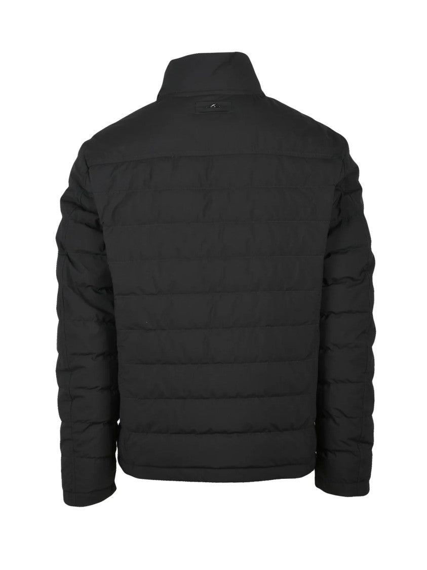 Paul & Shark Black Polyester Centogrammi Down Jacket
