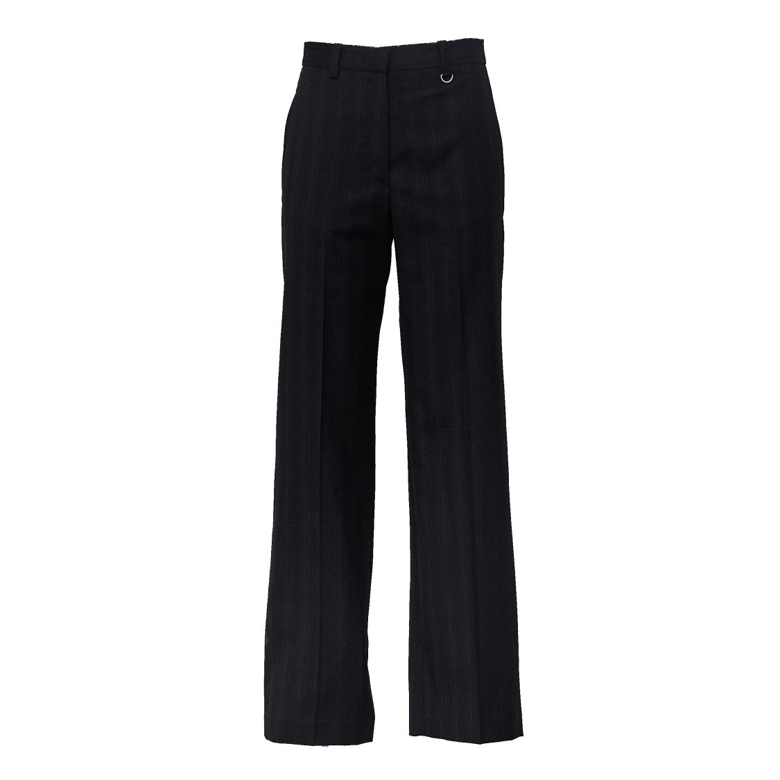 Isabel Marant Pleated Virgin Wool Trousers With Tapered Silhouette And Silver Buckle Detail