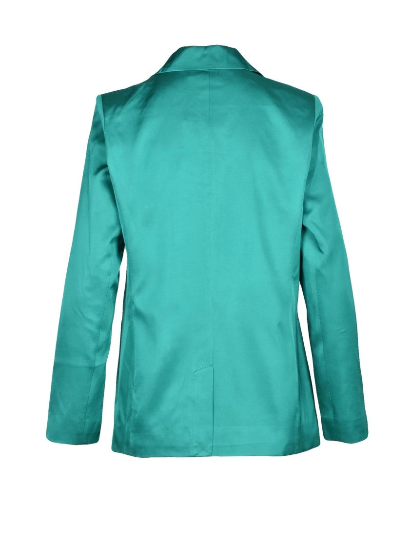 Surkana Satin-Finish Blazer Jacket With Elegant Design