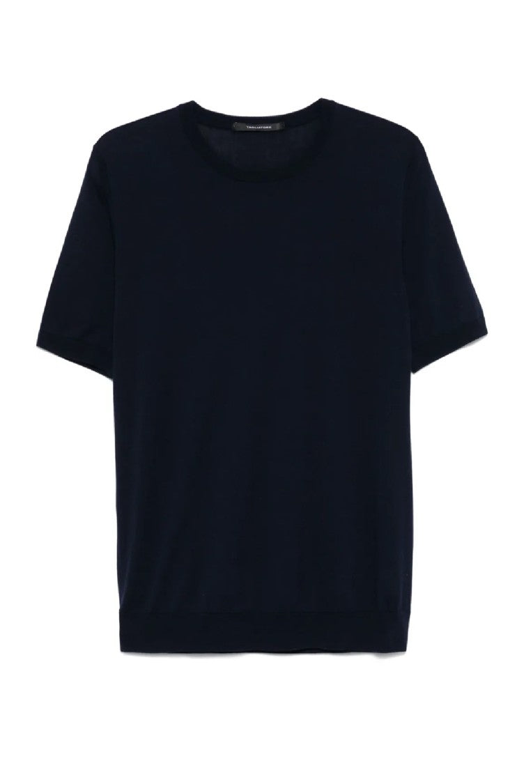 Tagliatore Classic Crew Neck Black T-Shirt With Timeless Design