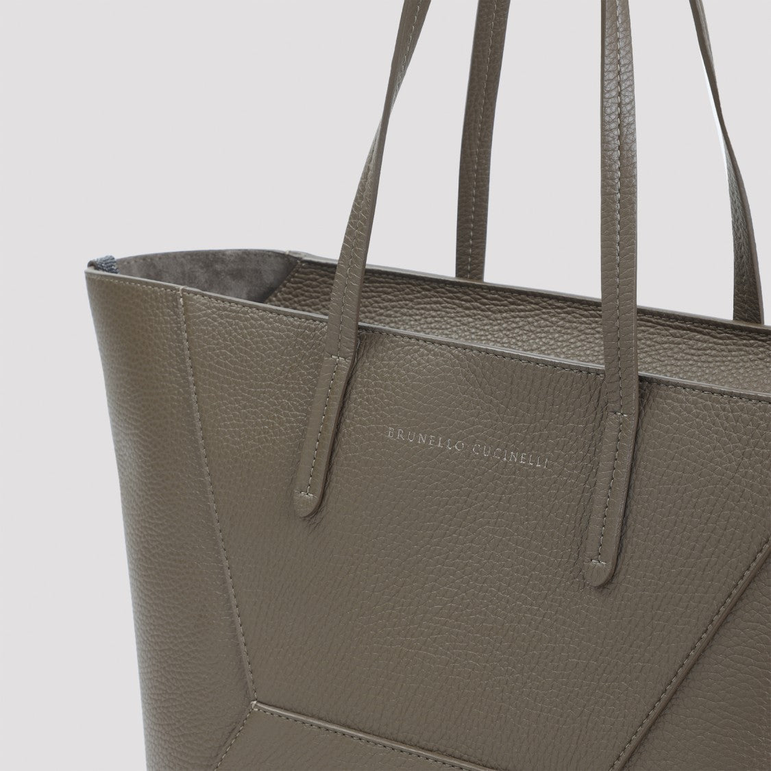 Brunello Cucinelli Grained Leather Shoulder Bag, 38×26×18Cm