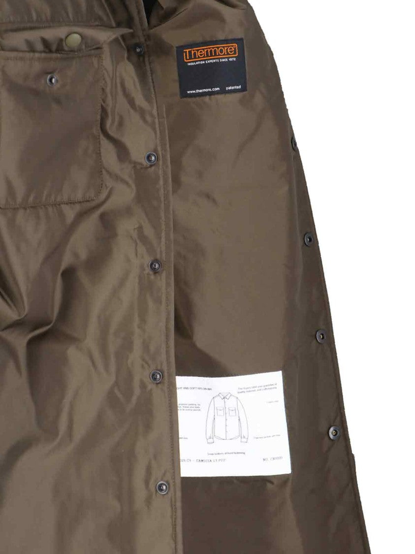 Aspesi Nylon Shirt Jacket, Green, Classic Collar