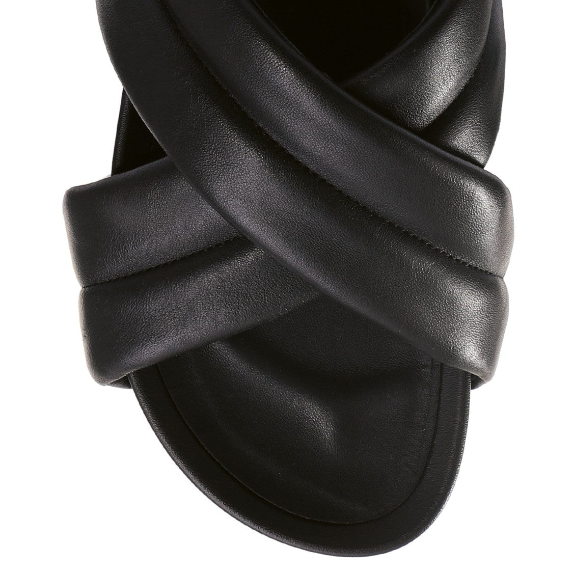Högl Black Wedge Padded Leather Sandals