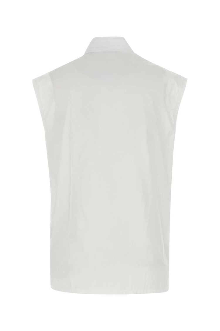 Burberry White Cotton Vest