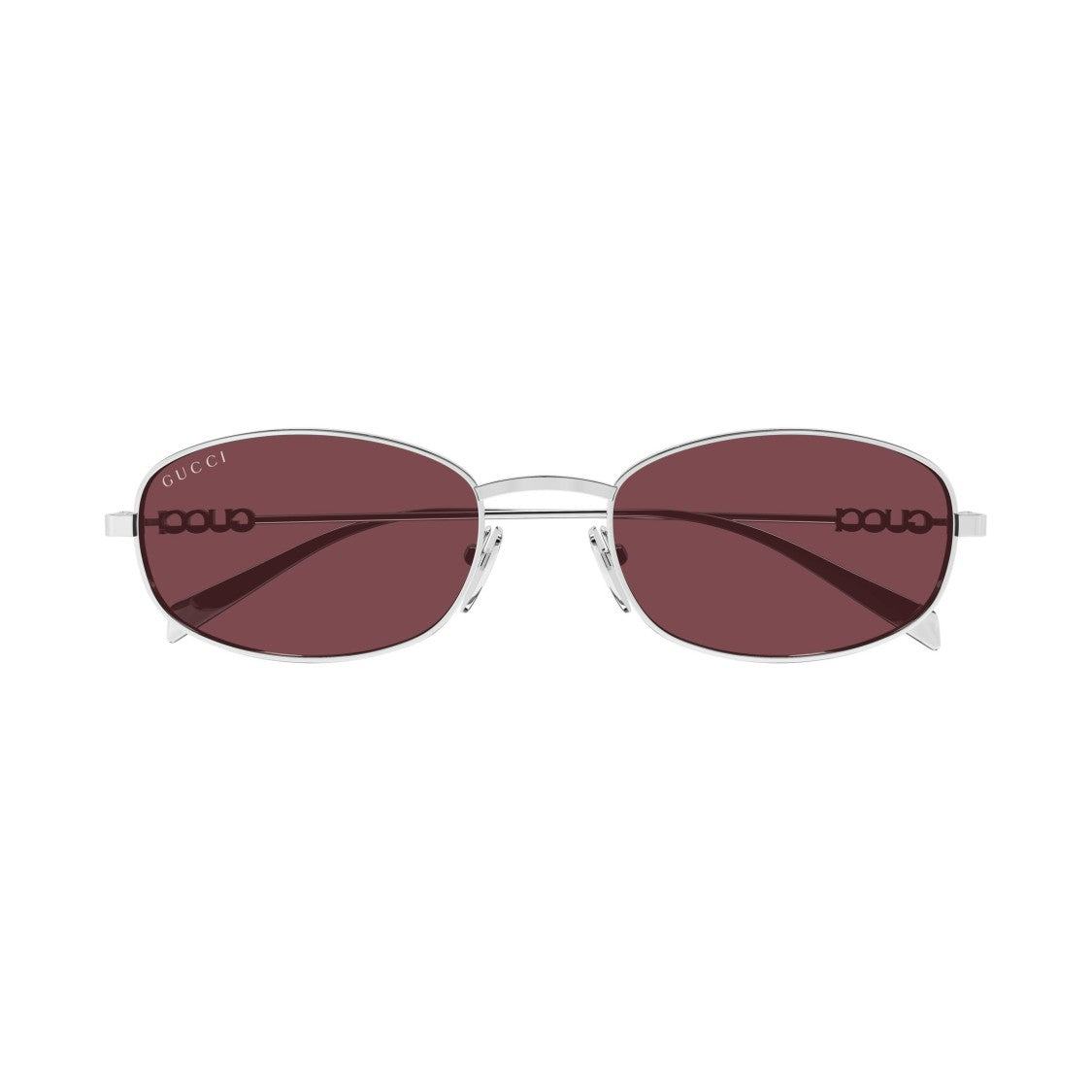 Gucci Gg1940s Polished Silver Oval-Shaped Sunglasses