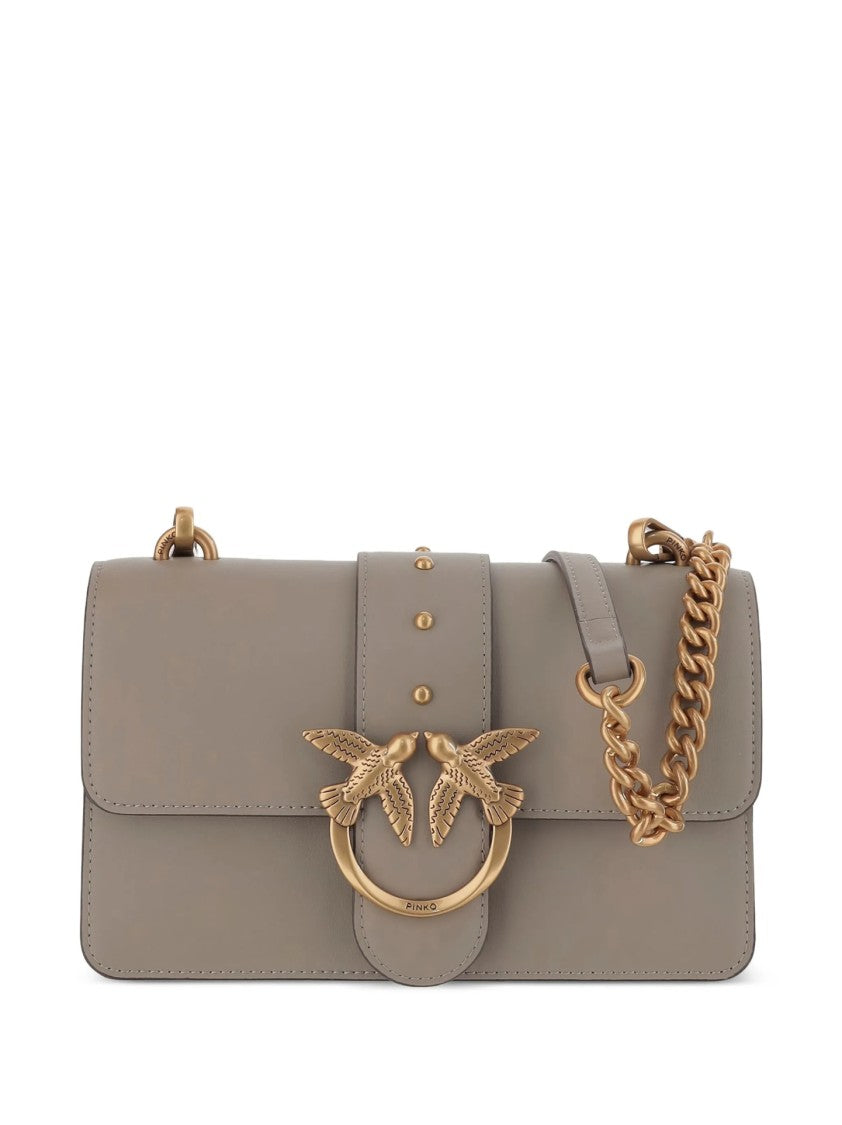 Pinko Structured Shoulder Bag With Flap Closure And Emblematic Design