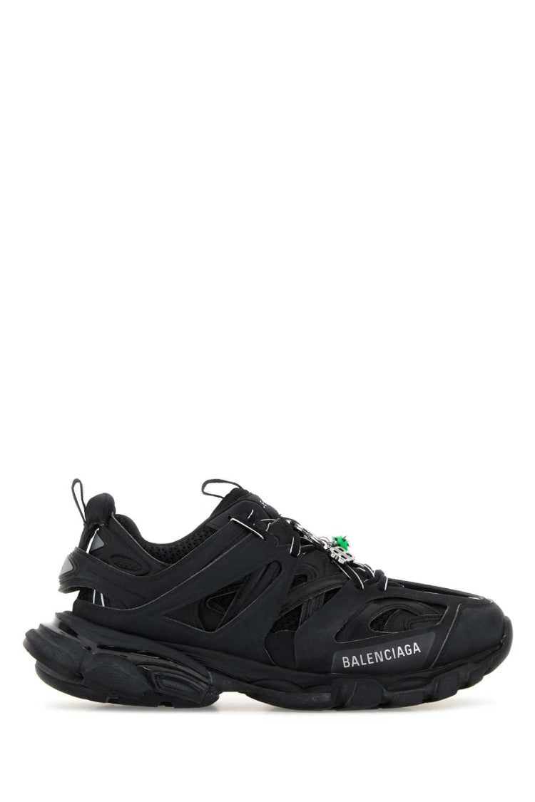 Balenciaga Black Mesh And Rubber Track Sneakers